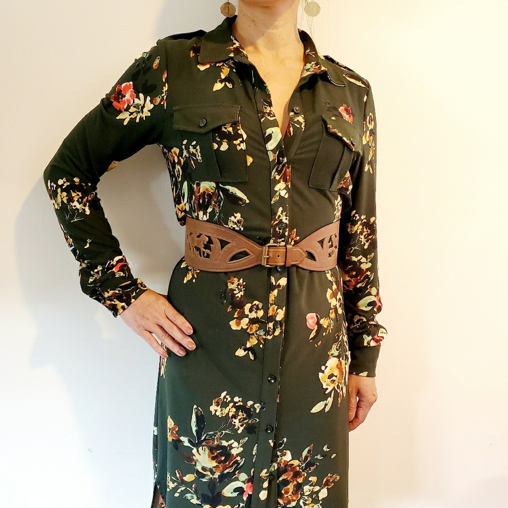 Jones New York shirtdress w/ sash